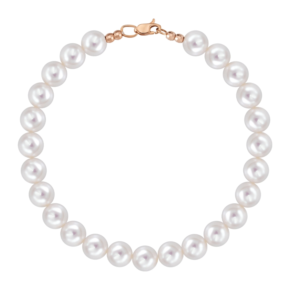 Gold bracelet with pearls