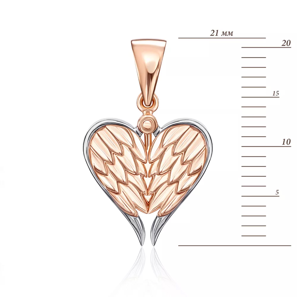 Gold pendant "Heart" without insert