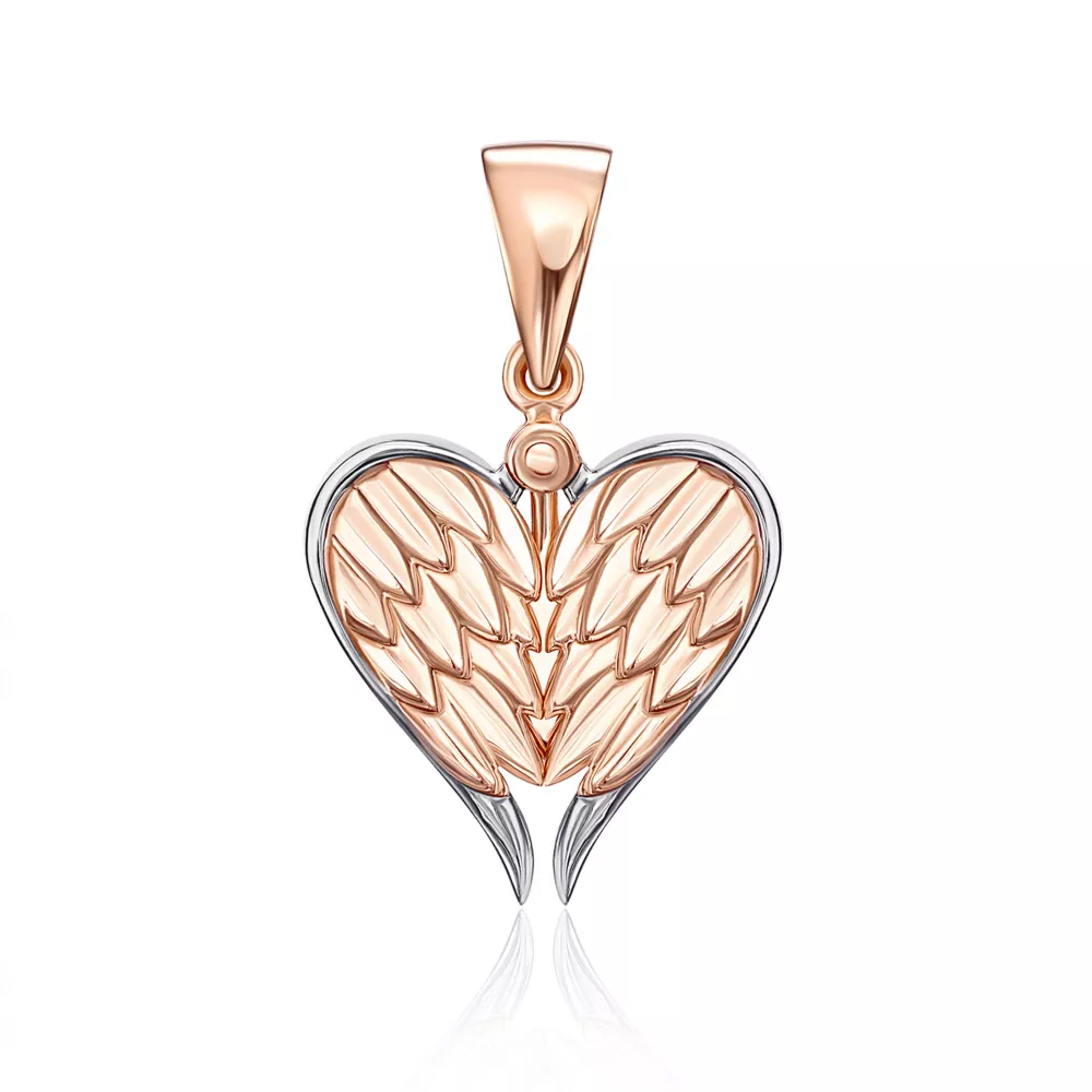 Gold pendant "Heart" without insert