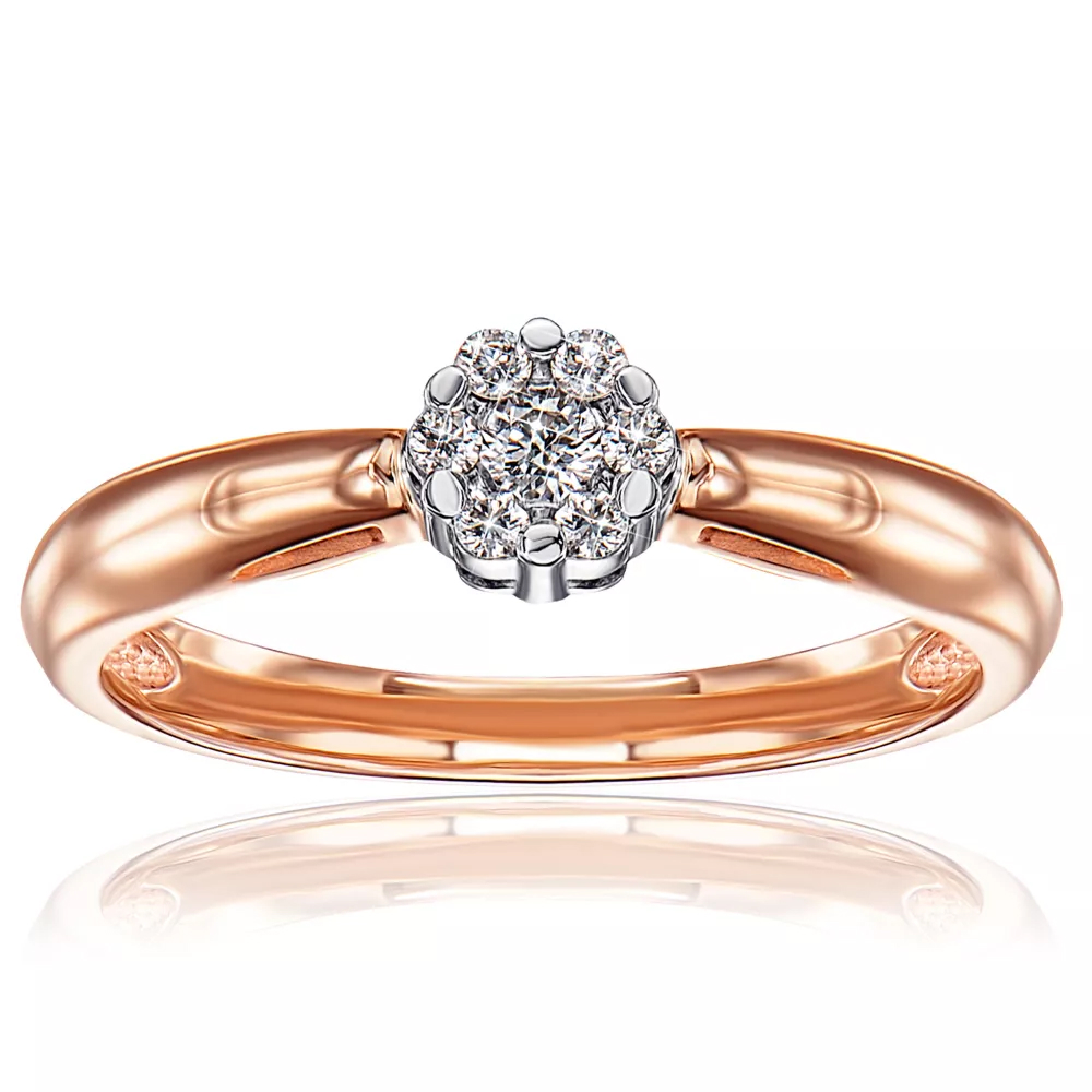 Gold ring with diamonds