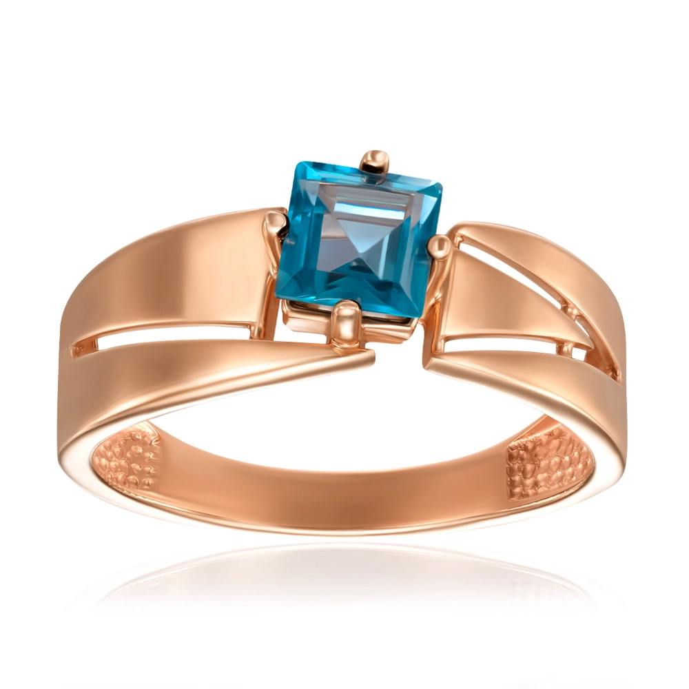 Gold ring with topaz