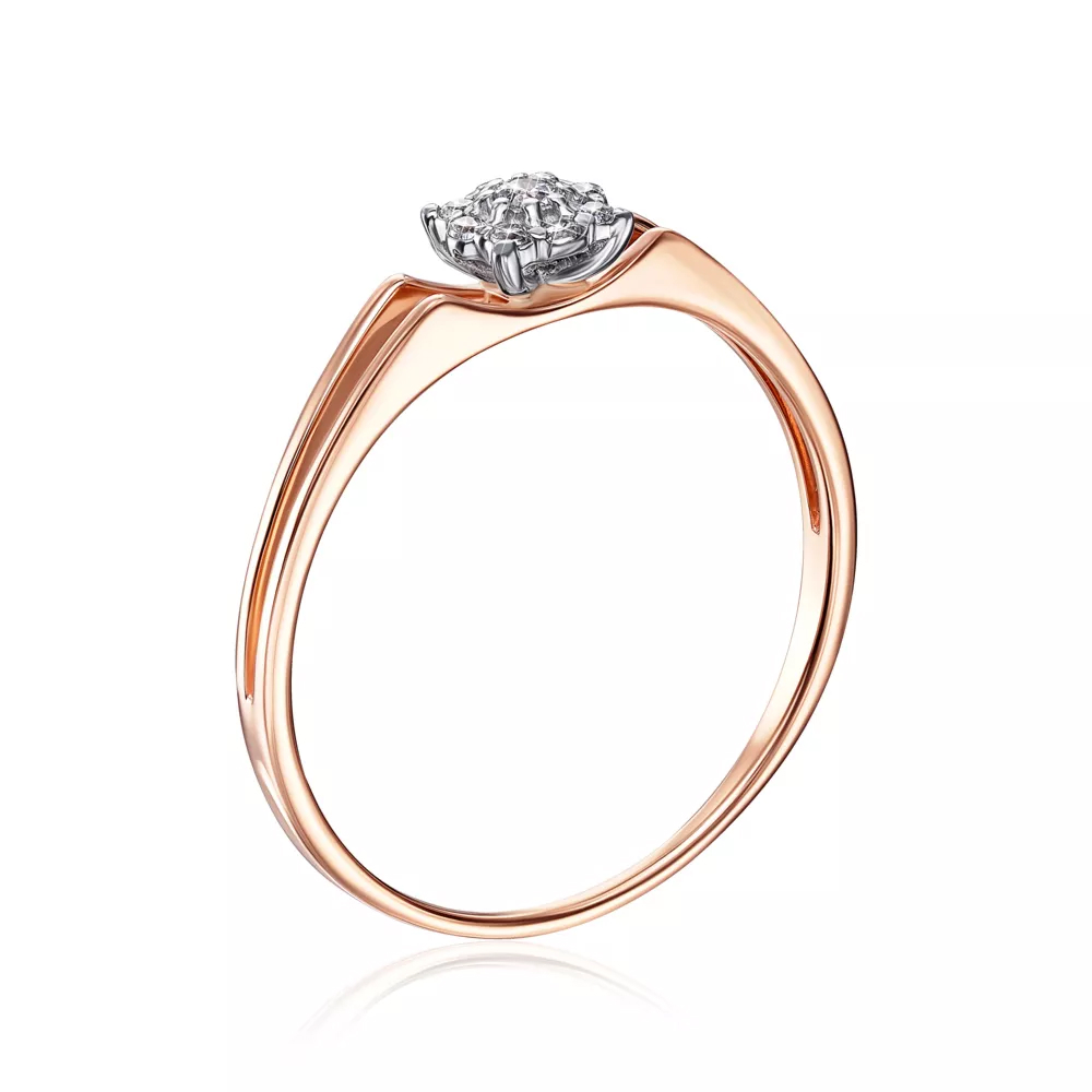 Gold ring with cubic zirconia S