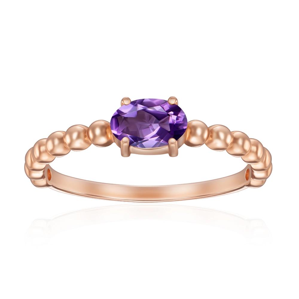 Gold ring with amethyst