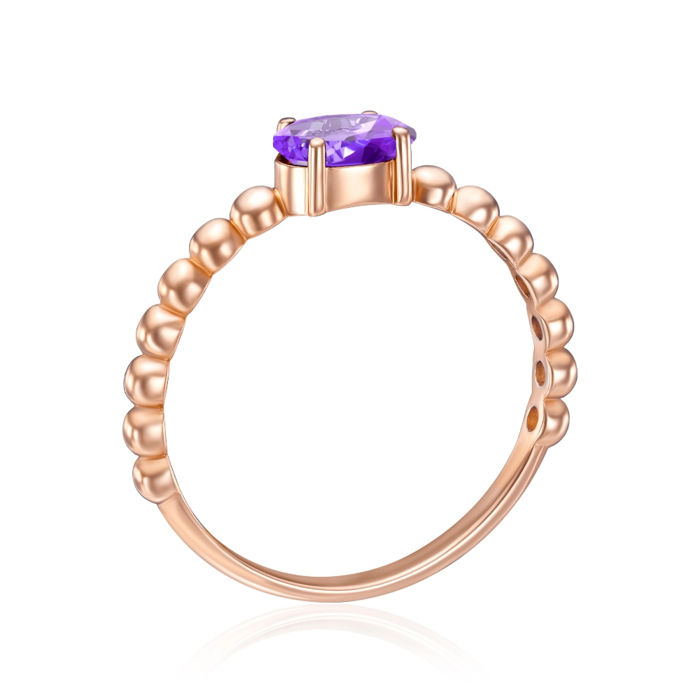 Gold ring with amethyst