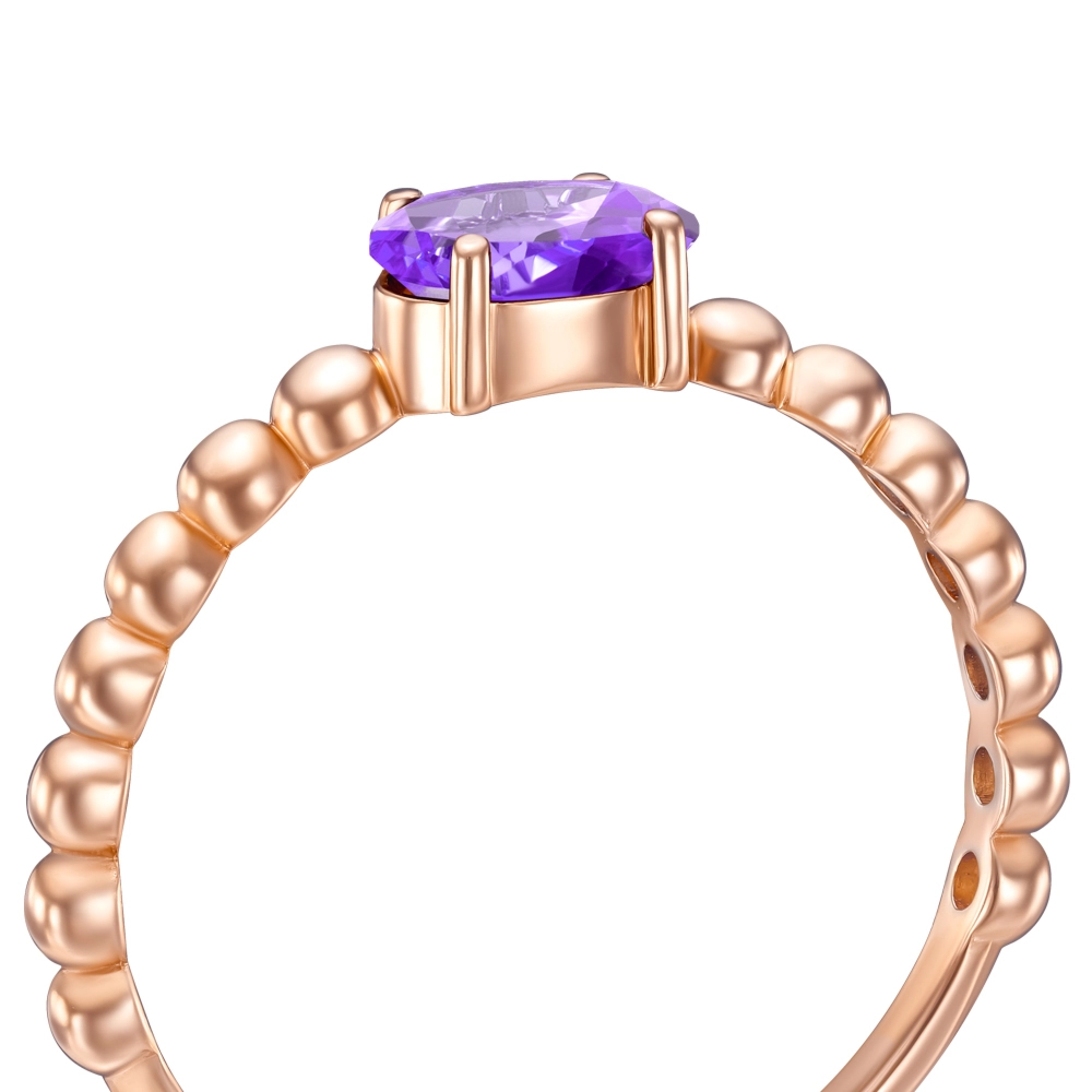 Gold ring with amethyst