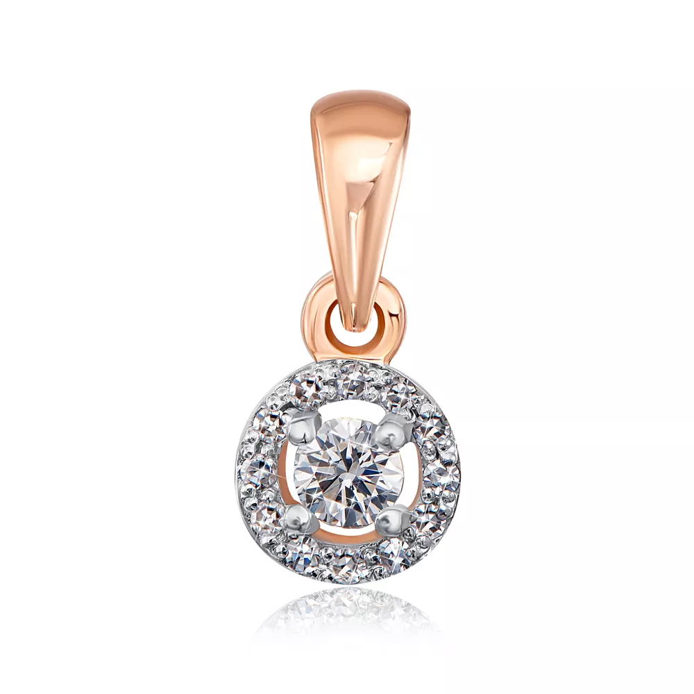 Gold pendant with diamonds