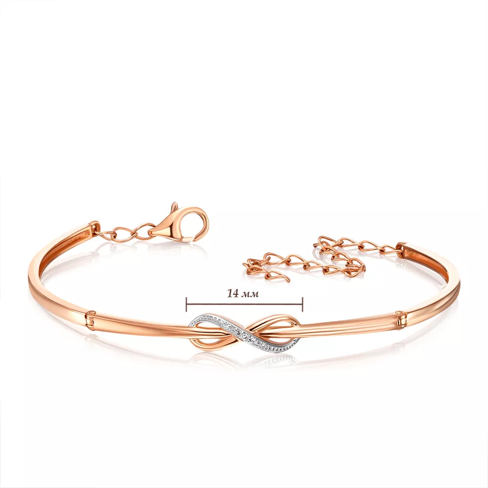 Gold bracelet with diamonds