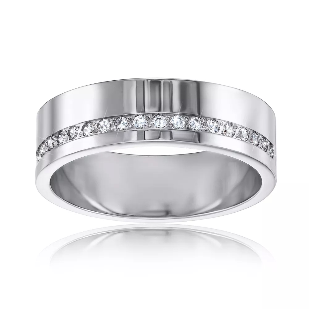 Wedding ring with diamonds