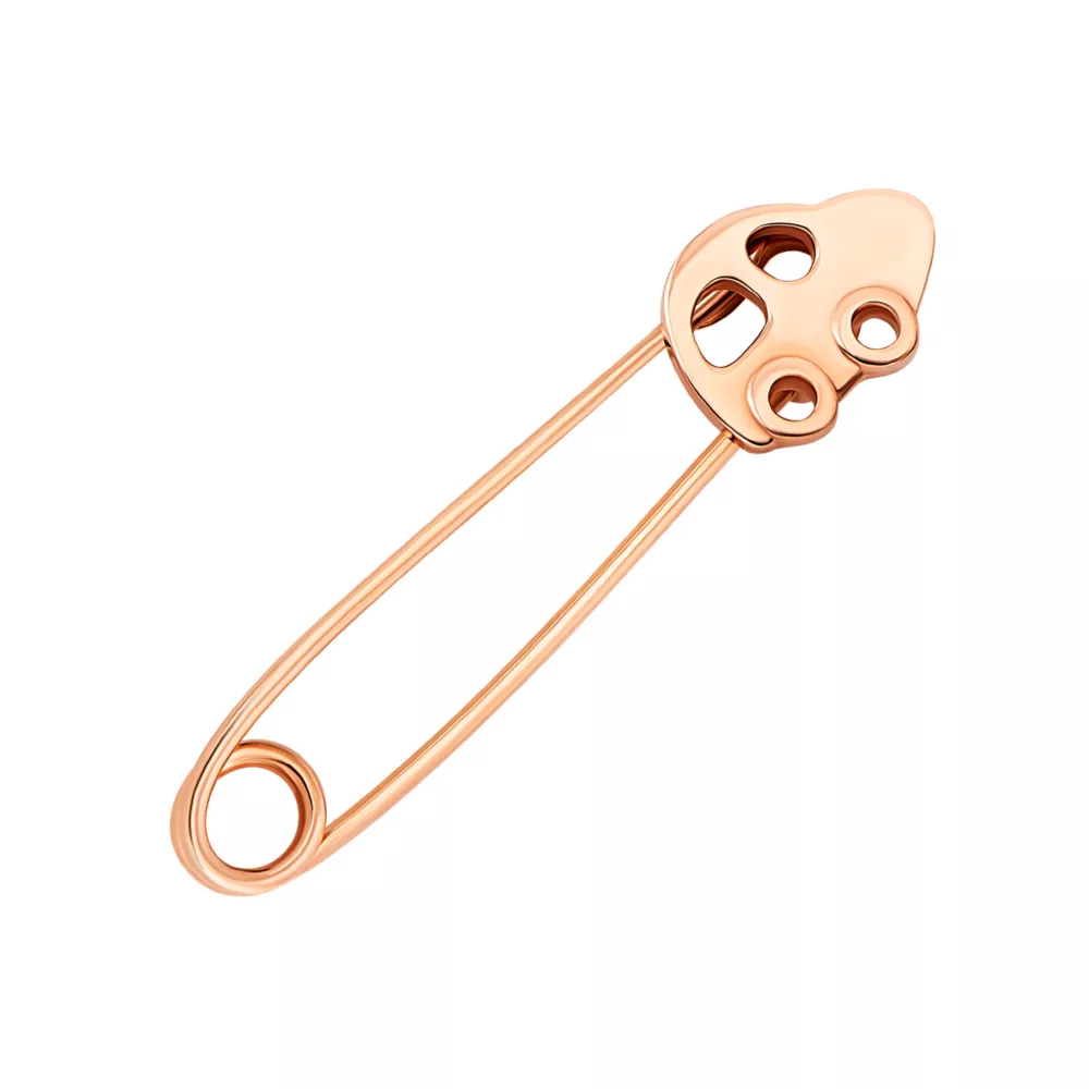 Golden brooch pin