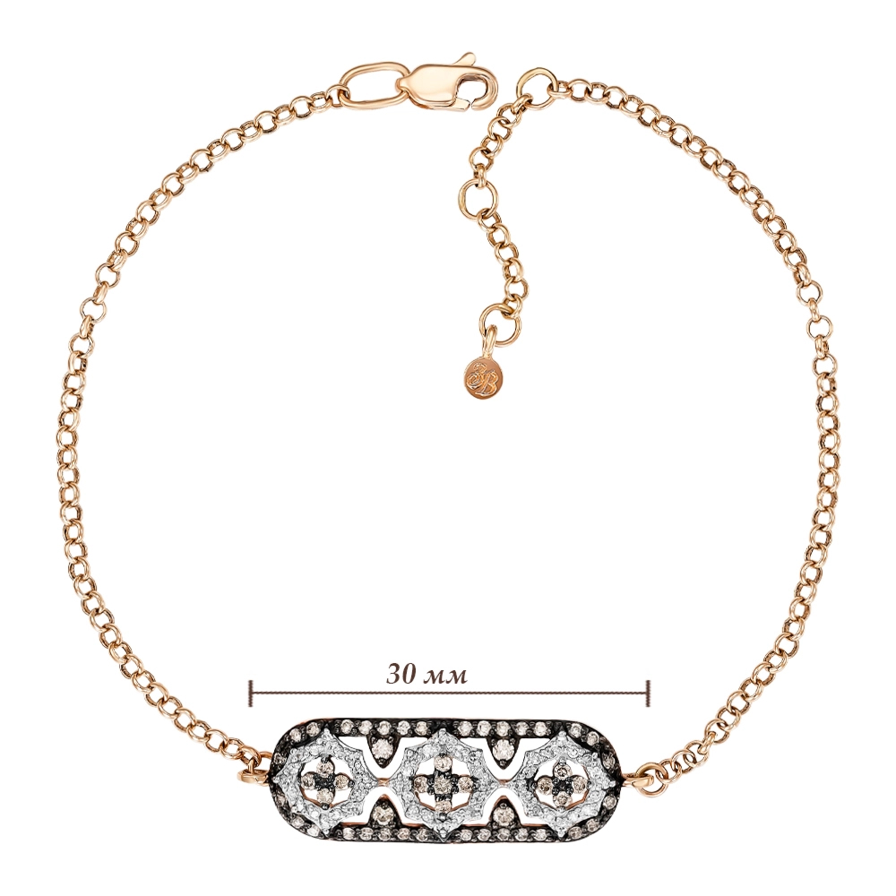 Gold bracelet with diamonds