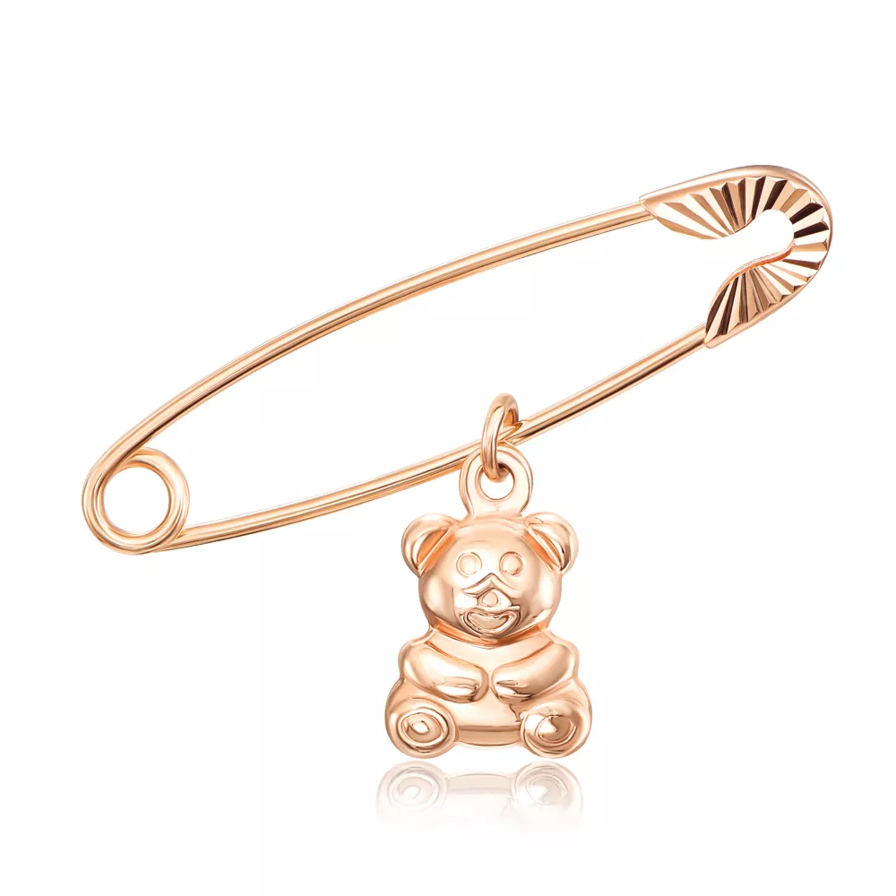 Gold brooch-pin with "Bear" pendant